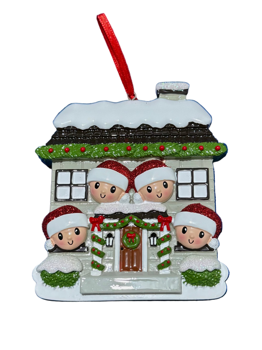 Adorno Casa Navideña para 4